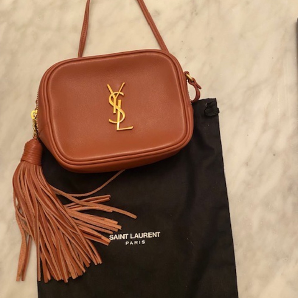 Saint Laurent Pouch Mono Camera Bag, Rouge